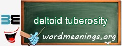 WordMeaning blackboard for deltoid tuberosity